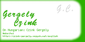 gergely czink business card